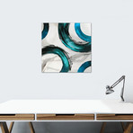 Teal Ring II // Tom Reeves (18"W x 18"H x .75"D)