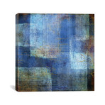 Abstract Navy Colors I // Xander Blue (18"W x 18"H x .75"D)