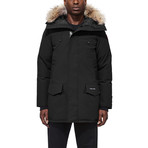 Canda Goose // Fur Trimmed Long Slim Fit Puffer Parka // Black (L)