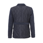 Armani Collezioni // Contrast Sleeve Quilted Puffer Blazer // Dark Blue (S)