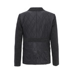 Armani Collezioni // Contrast Sleeve Quilted Puffer Blazer // Black (S)