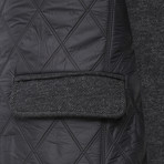 Armani Collezioni // Contrast Sleeve Quilted Puffer Blazer // Black (S)