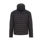 Hugo Boss // Mixed Texture Contrast Zipper Puffer // Black (S)