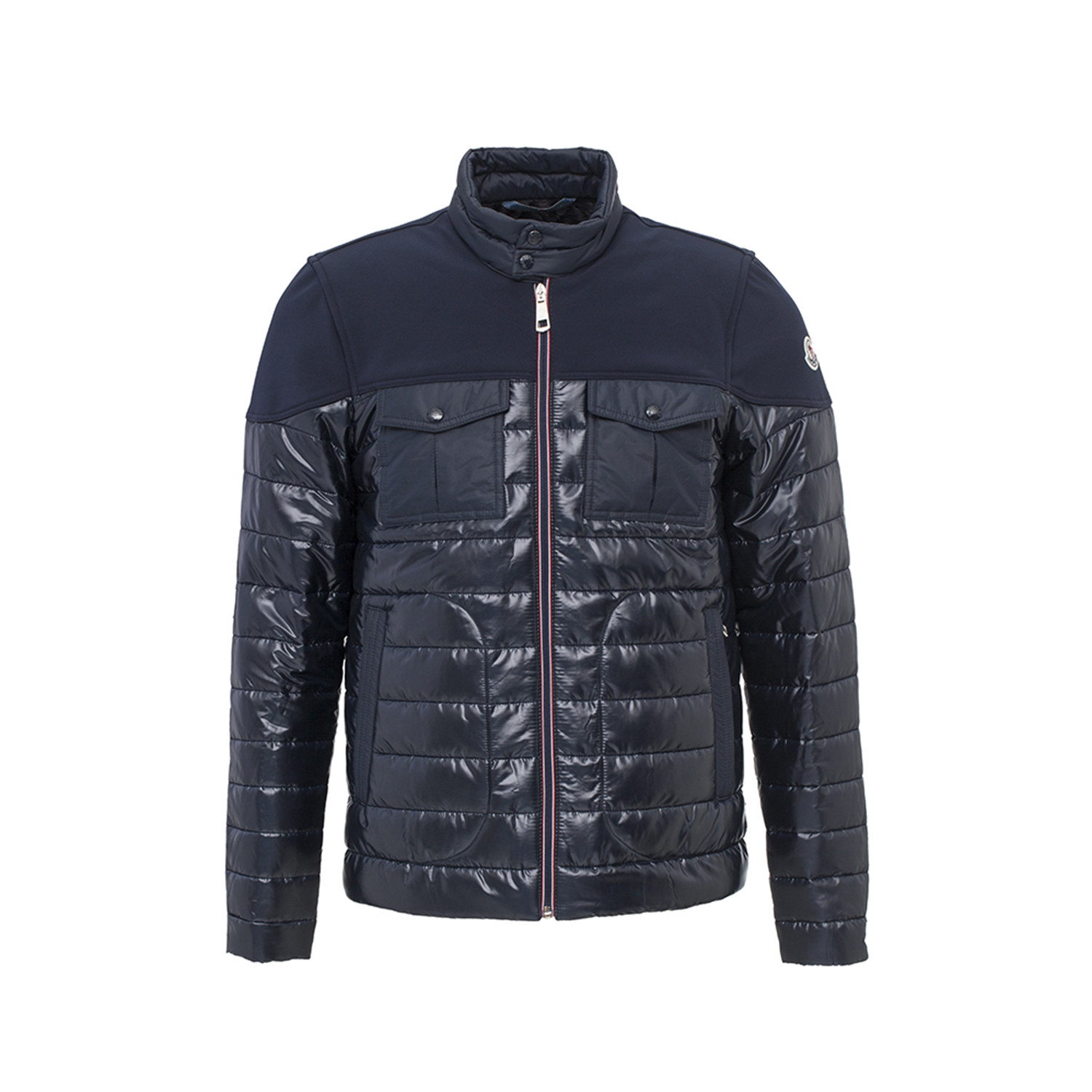Moncler // Mixed Texture Patch Pocket Puffer // Navy (S) - Canada Goose ...