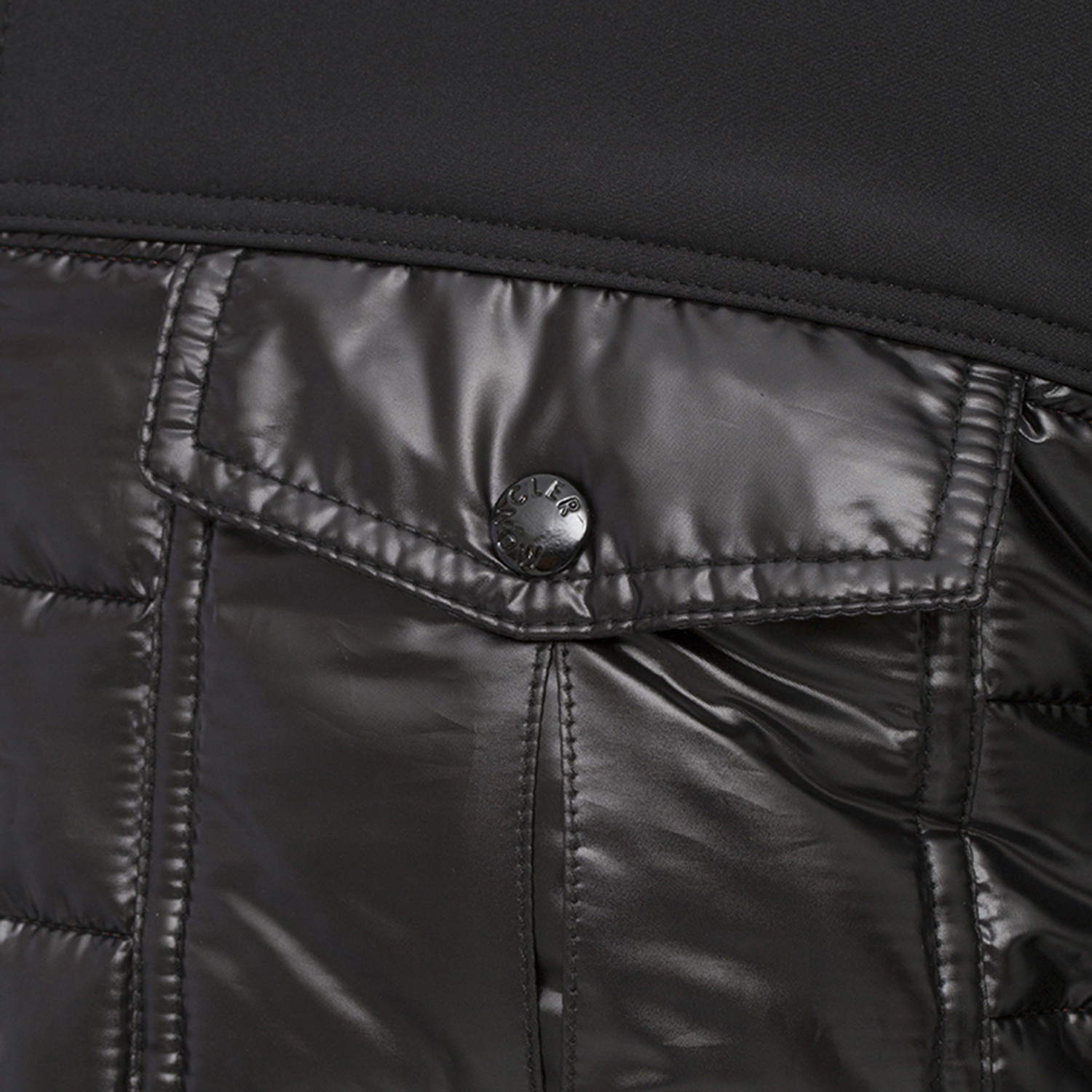 Moncler // Mixed Texture Patch Pocket Puffer // Black (S) - Canada ...