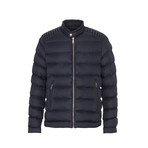 Prada // Ribbed Shoulder Zip-Up Puffer // Black (L)