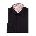 Mori Flowers Button-Up Shirt // Black (L)