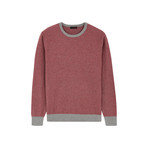 Wool Pullover Round Neck // Raspberry (XL)