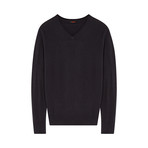Wool Pullover V-Neck // Navy (XL)