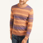 Striped Crew Neck Pullover // Ginger (2XL)