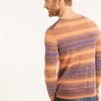 Striped Crew Neck Pullover // Ginger (S)