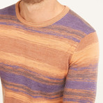Striped Crew Neck Pullover // Ginger (S)