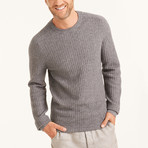 Knit Crew Neck Pullover // Medium Grey (L)