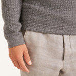 Knit Crew Neck Pullover // Medium Grey (L)