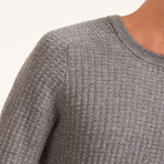 Knit Crew Neck Pullover // Medium Grey (S)