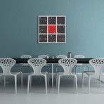 Modern Art // Cube Art Red Dice Center (18"W x 18"H x .75"D)