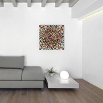Modern Art // Pixelated Tile Art Colorful Cluster (18"W x 18"H x .75"D)