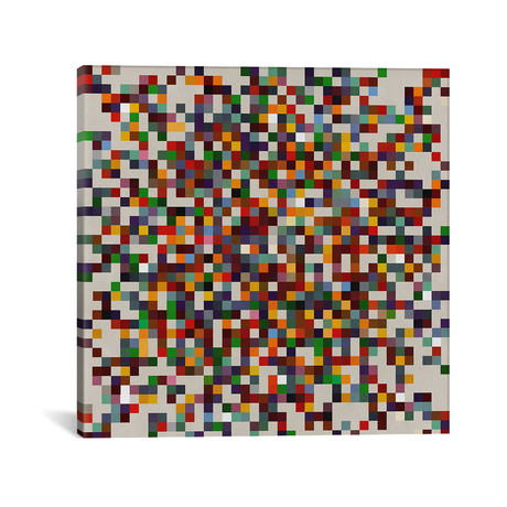 Modern Art // Pixelated Tile Art Colorful Cluster (18"W x 18"H x .75"D)