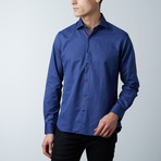 Paolo Lercara // Sport Shirt // Dark Blue Pattern (L)