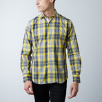 Paolo Lercara // Sport Shirt // Yellow Plaid Pattern (2XL)