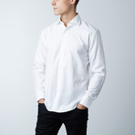 Luca Baretti // Modern Fit Shirt // White Pinstripe (US: 15.5R)