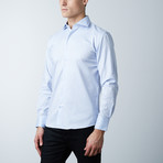 Luca Baretti // Modern Fit Shirt // Light Blue Pinstripe (US: 16R)