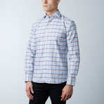 Modern Fit Shirt // Purple + Brown + Blue Check (US: 16.5R)