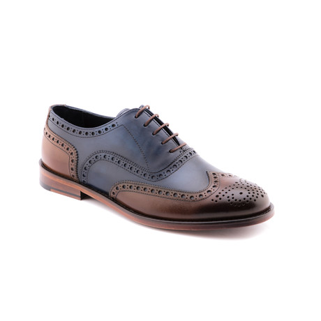 Wing-Tip Oxford // Navy + Blue (Euro: 40)