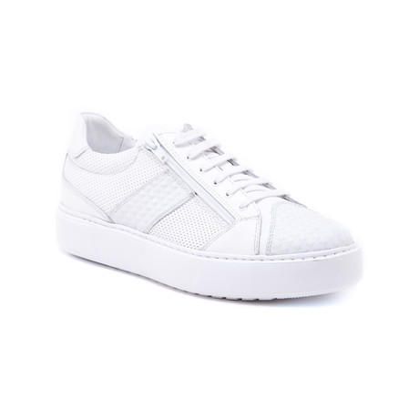 Side-Zip Low-Top Sneaker // White (Euro: 40)