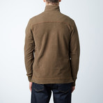 Taylor French Terry Mock Pullover // Peat (S)