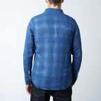 Brodie Reversible Print W/ Plaid L/S Shirt // Ensign Blue (S)