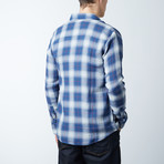 Brodie Reversible Print W/ Plaid L/S Shirt // Ensign Blue (S)