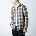 Odell L/S Reversible Plaid W/ Print Top // Silver Birch (L)