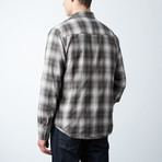 Odell L/S Reversible Plaid W/ Print Top // Silver Birch (L)