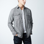 Gray Wool Canvas Shirt Jacket // Metal Heather (XL)