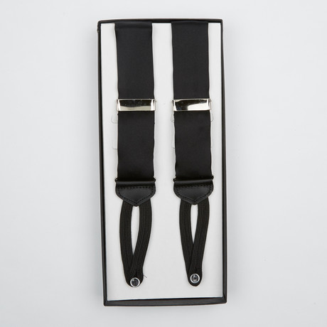 Scottsdale Silk Braided End Suspenders // Black