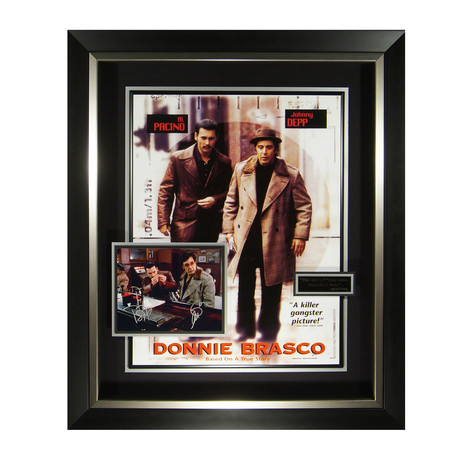 Donnie Brasco // Al Pacino + Johnny Depp Signed Movie Display