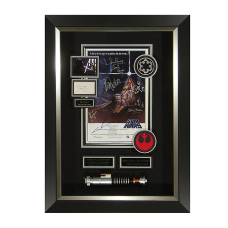 Star Wars A New Hope // Cast Signed Movie Display