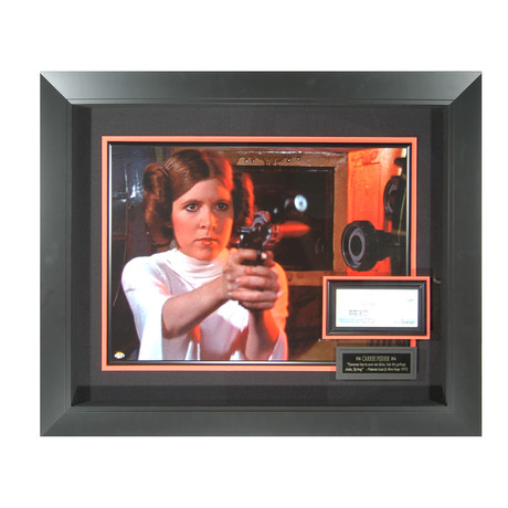 Star Wars // Carrie Fisher Autographed Display