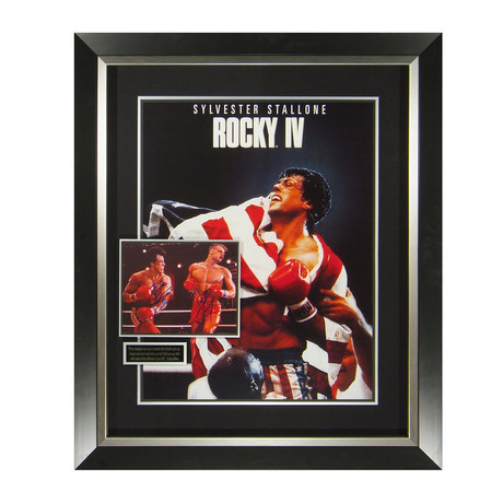 Rocky IV // Sylvester Stallone + Dolph Lundgren Signed Movie Display