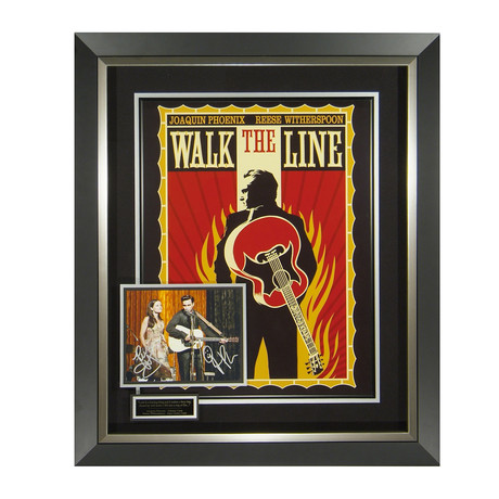 Walk The Line // Joaquin Phoenix + Reese Witherspoon Signed Movie Display