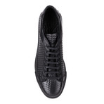 Textured Low Top Sneaker // Black (Euro: 40)