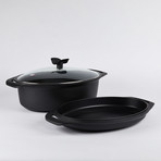 Super Oval Roasters // Set of 3 // Black (Black)