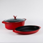 Super Oval Roasters // Set of 3 // Red (Red)