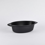 Oval Roaster + Glass Lid // Black (Black)