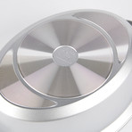 Oval Roaster + Glass Lid // Silver (Silver)