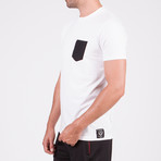 Panda Food S/S Crew // White + Black (S)