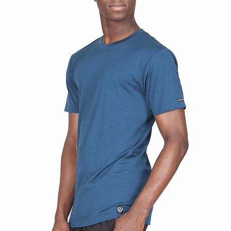 Ultrafine S/S Merino Crew Shirt // Moroccan Blue (S)