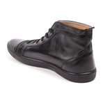Nerino Leather High Top Sneaker // Black (UK: 6.5)