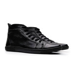 Venice Leather High Top Sneaker // Black (UK: 6.5)